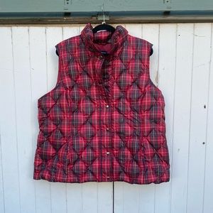 Land’s End Plaid Down Vest